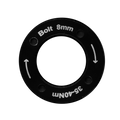 Black circular component with 'Bolt 8mm' and '35-40Nm' text on a white background
