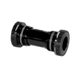 Black bicycle bottom bracket on a white background