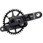 Bicycle crankset with sprocket on a white background