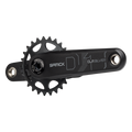 Bicycle crankset with sprocket on a white background