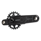 Bicycle crankset with sprocket on a white background